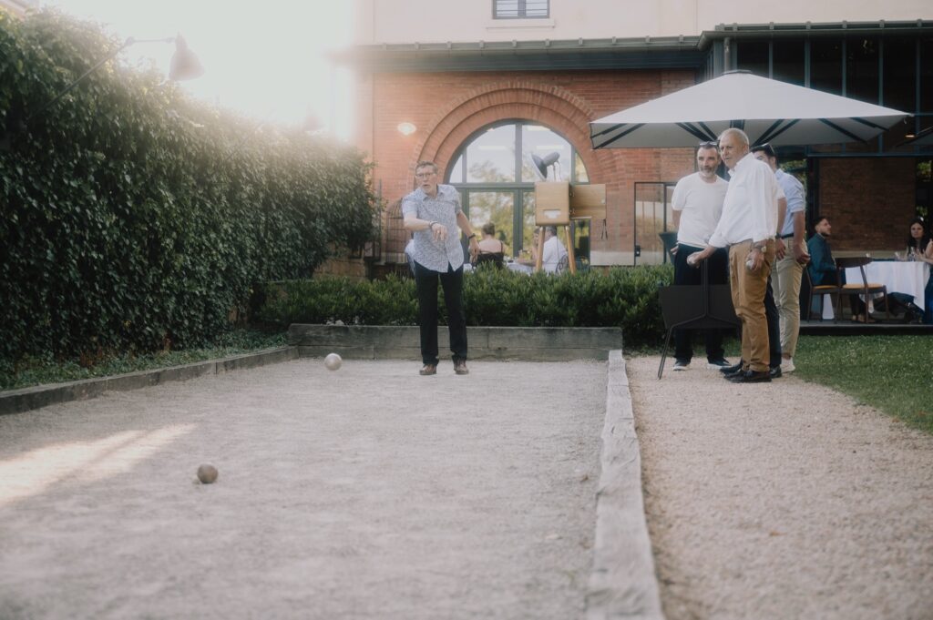 Pétanque au coucher du soleil, Fourvière Hôtel à Lyon, Kaïto Rimbaud photographe